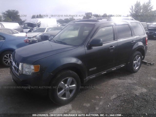 1FMCU94108KC13017 - 2008 FORD ESCAPE LIMITED GRAY photo 2