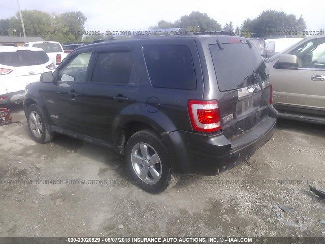 1FMCU94108KC13017 - 2008 FORD ESCAPE LIMITED GRAY photo 3