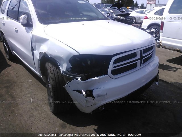 1C4RDJDG6JC290608 - 2018 DODGE DURANGO GT WHITE photo 6