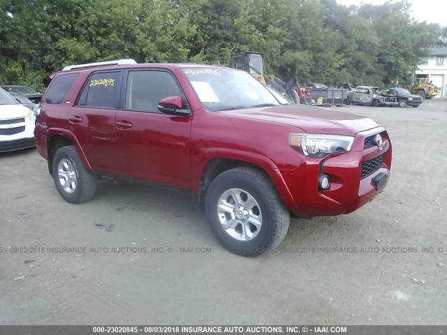 JTEBU5JRXG5280221 - 2016 TOYOTA 4RUNNER SR5 PREM/LTDL/TRAIL/TRD RED photo 1