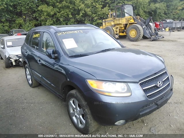 5NMSH13E18H204848 - 2008 HYUNDAI SANTA FE SE/LIMITED Light Blue photo 1