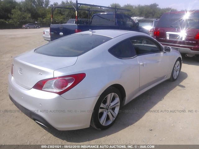 KMHHU6KH5AU035197 - 2010 HYUNDAI GENESIS COUPE 3.8L SILVER photo 4