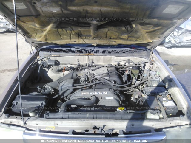 4TASN92N8YZ605135 - 2000 TOYOTA TACOMA XTRACAB PRERUNNER ოქროსფერი ფოტო 10