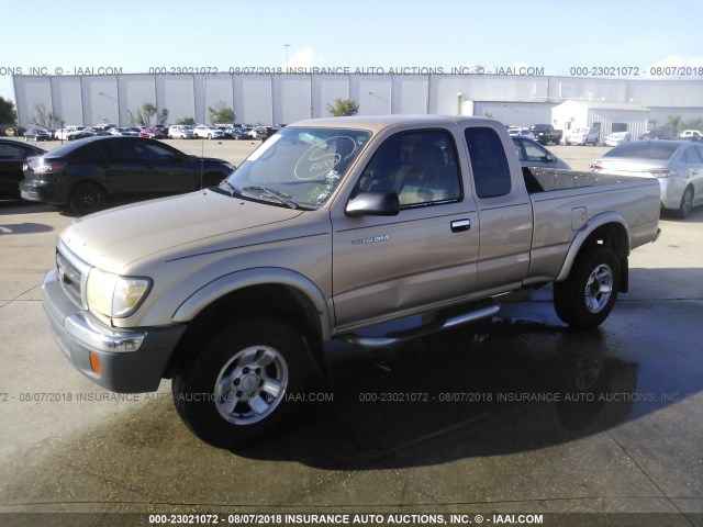 4TASN92N8YZ605135 - 2000 TOYOTA TACOMA XTRACAB PRERUNNER GOLD photo 2