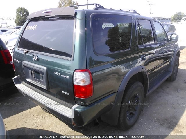 JT3HN86R3X0221339 - 1999 TOYOTA 4RUNNER SR5 GREEN photo 4