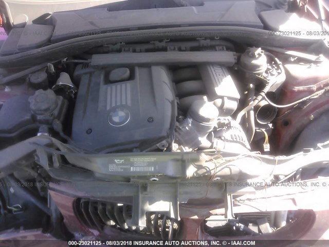 WBAUN1C51DVR00802 - 2013 BMW 128 I BURGUNDY photo 10