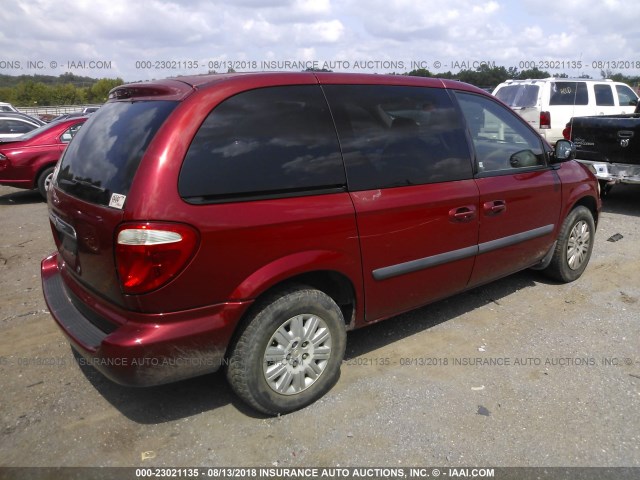 1C4GP45R85B415426 - 2005 CHRYSLER TOWN & COUNTRY  RED photo 4