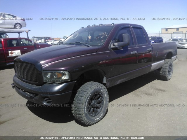 3D7KU28C44G205965 - 2004 DODGE RAM 2500 MAROON photo 2