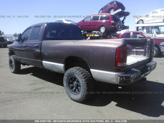 3D7KU28C44G205965 - 2004 DODGE RAM 2500 MAROON photo 3