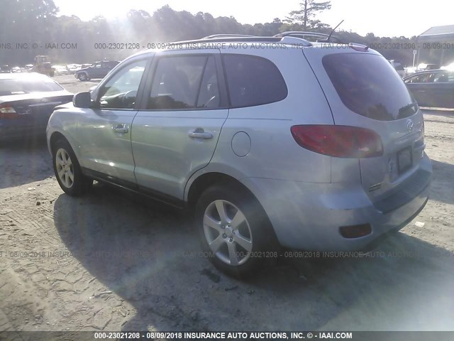 5NMSH13E17H079316 - 2007 HYUNDAI SANTA FE SE/LIMITED SILVER photo 3