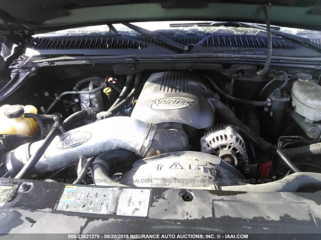 3GNEC13T03G277389 - 2003 CHEVROLET AVALANCHE C1500 GREEN photo 10