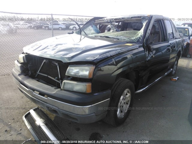 3GNEC13T03G277389 - 2003 CHEVROLET AVALANCHE C1500 GREEN photo 2