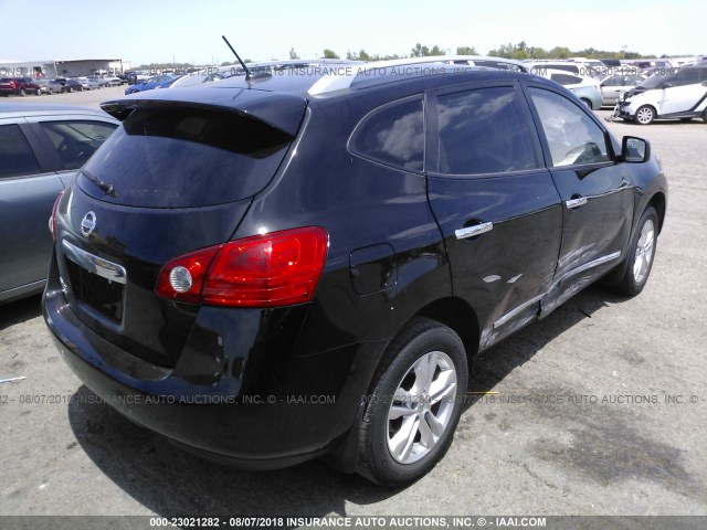 JN8AS5MT4FW674825 - 2015 NISSAN ROGUE SELECT S BLACK photo 4