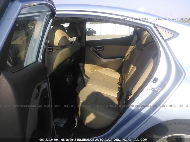 KMHDH4AE5CU355069 - 2012 HYUNDAI ELANTRA GLS/LIMITED BLUE photo 8