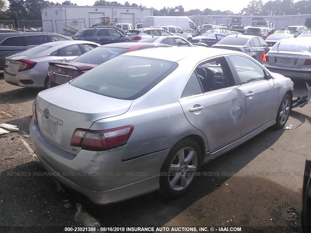 4T1BE46K37U045703 - 2007 TOYOTA CAMRY NEW GENERAT CE/LE/XLE/SE SILVER photo 4