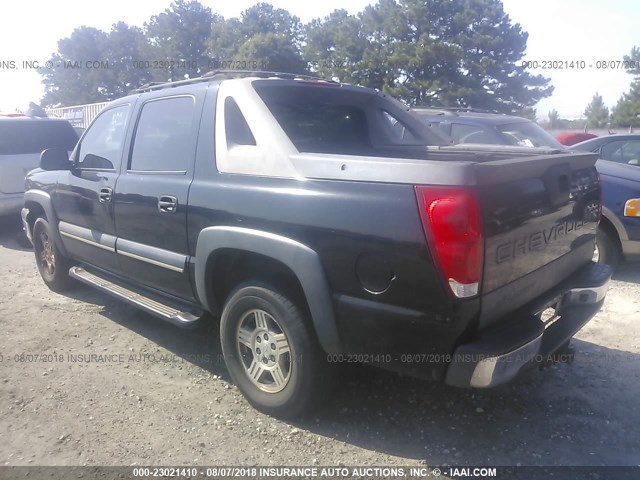 3GNEC13T63G252562 - 2003 CHEVROLET AVALANCHE C1500 BLACK photo 3