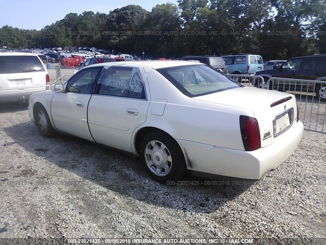 1G6KD54Y12U221504 - 2002 CADILLAC DEVILLE CREAM photo 3