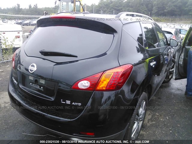 JN8AZ1MW1AW110895 - 2010 NISSAN MURANO S/SL/LE BLACK photo 4