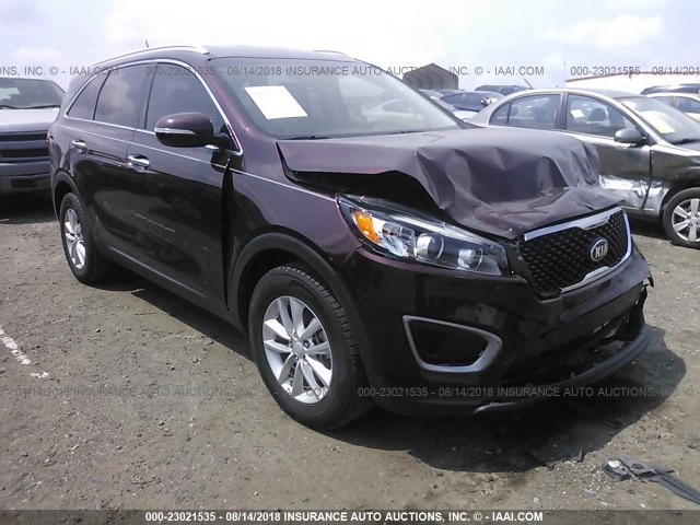 5XYPG4A33HG202072 - 2017 KIA SORENTO LX/L BURGUNDY photo 1