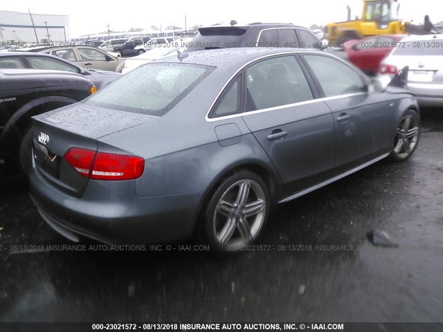 WAUBGAFL1CA089858 - 2012 AUDI S4 PREMIUM PLUS GRAY photo 4