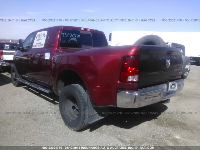 3C63DRLL4CG328377 - 2012 DODGE RAM 3500 SLT RED photo 3