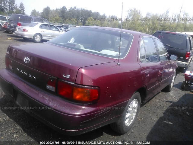 JT2BG12K7T0393405 - 1996 TOYOTA CAMRY DX/LE/XLE MAROON photo 4