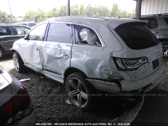 WA1DGBFE1ED010736 - 2014 AUDI Q7 PRESTIGE WHITE photo 3