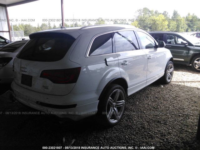 WA1DGBFE1ED010736 - 2014 AUDI Q7 PRESTIGE WHITE photo 4