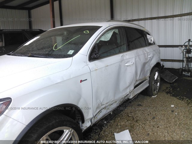 WA1DGBFE1ED010736 - 2014 AUDI Q7 PRESTIGE WHITE photo 6