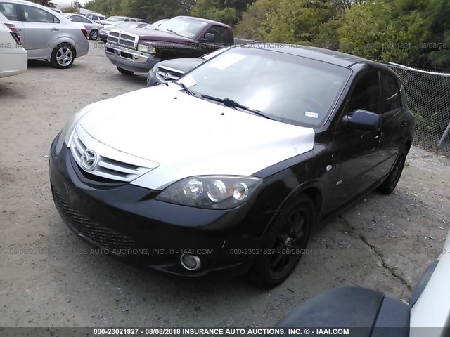 JM1BK143261529871 - 2006 MAZDA 3 HATCHBACK BLACK photo 2