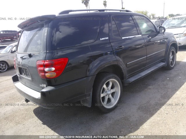 5TDZT38A54S236742 - 2004 TOYOTA SEQUOIA LIMITED BLACK photo 4