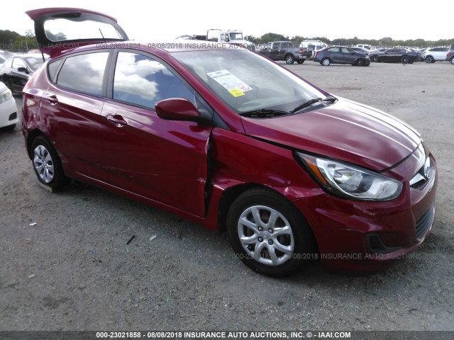 KMHCT5AE6EU165798 - 2014 HYUNDAI ACCENT GLS/GS RED photo 1