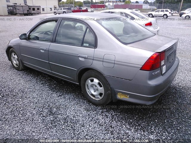 JHMES96615S002933 - 2005 HONDA CIVIC HYBRID SILVER photo 3