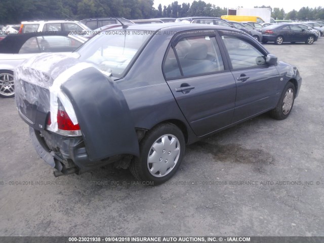 JA3AJ26E16U000878 - 2006 MITSUBISHI LANCER ES BLUE photo 4