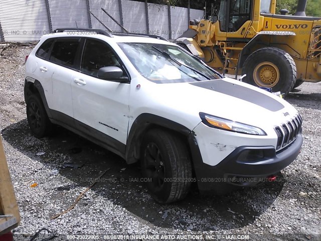 1C4PJMBS0FW648249 - 2015 JEEP CHEROKEE TRAILHAWK WHITE photo 1