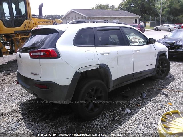 1C4PJMBS0FW648249 - 2015 JEEP CHEROKEE TRAILHAWK WHITE photo 4