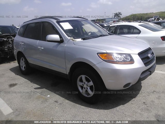 5NMSG13D68H212292 - 2008 HYUNDAI SANTA FE GLS SILVER photo 1