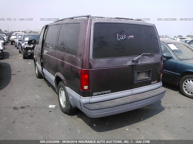 1GKDM19WXWB504396 - 1998 GMC SAFARI XT BURGUNDY photo 3