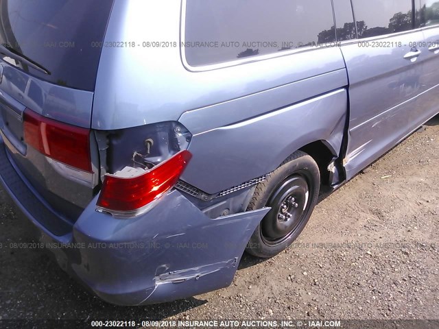 5FNRL38618B052033 - 2008 HONDA ODYSSEY EXL Light Blue photo 6