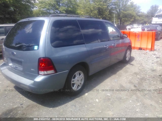 2FMZA52265BA13109 - 2005 FORD FREESTAR SEL Light Blue photo 4