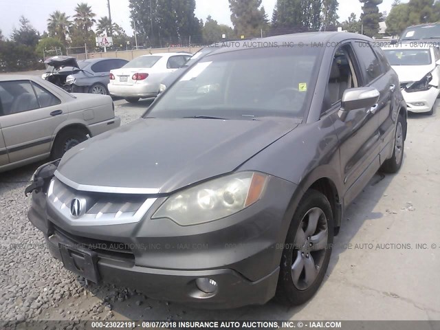 5J8TB18527A003338 - 2007 ACURA RDX TECHNOLOGY GRAY photo 2