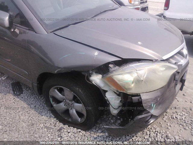 5J8TB18527A003338 - 2007 ACURA RDX TECHNOLOGY GRAY photo 6