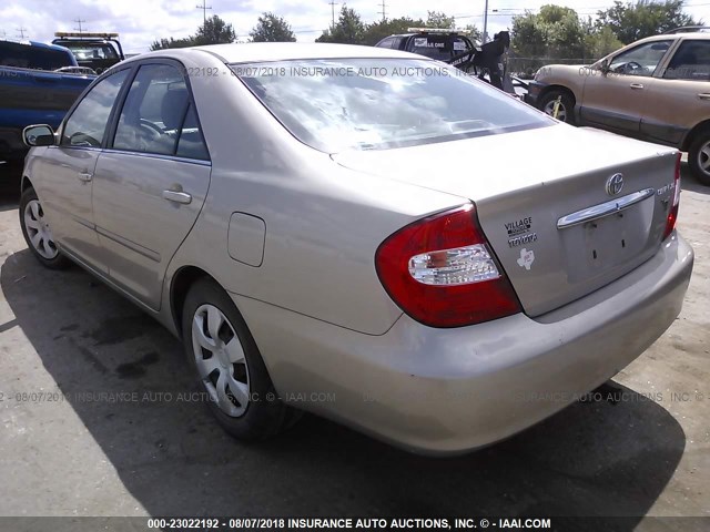 4T1BE32K34U850192 - 2004 TOYOTA CAMRY LE/XLE/SE 金色 照片 3