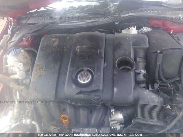 WVWDB7AJ2DW043950 - 2013 VOLKSWAGEN GOLF RED photo 10