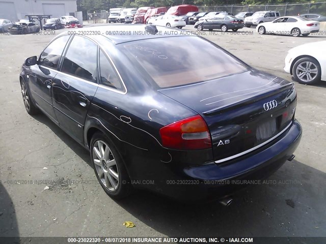 WAUCD64B34N077953 - 2004 AUDI A6 S-LINE QUATTRO BLUE photo 3