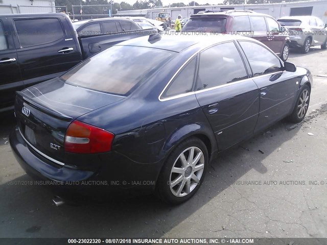 WAUCD64B34N077953 - 2004 AUDI A6 S-LINE QUATTRO BLUE photo 4