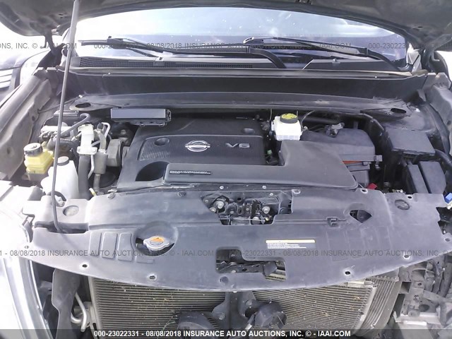 5N1AR2MN8FC655571 - 2015 NISSAN PATHFINDER S/SV/SL/PLATINUM GRAY photo 10