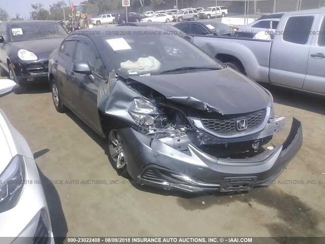 2HGFB2F58DH504477 - 2013 HONDA CIVIC LX GRAY photo 1