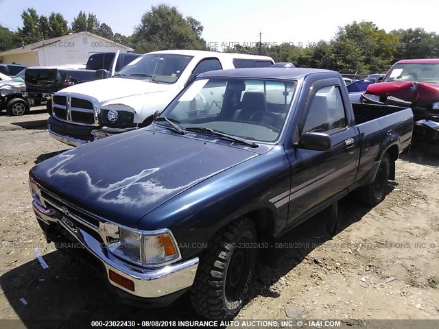 4TARN81P1RZ298579 - 1994 TOYOTA PICKUP 1/2 TON SHORT WHLBSE DX BLUE photo 2