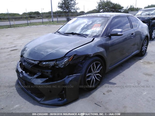 JTKJF5C76E3067385 - 2014 TOYOTA SCION TC 灰色 照片 2